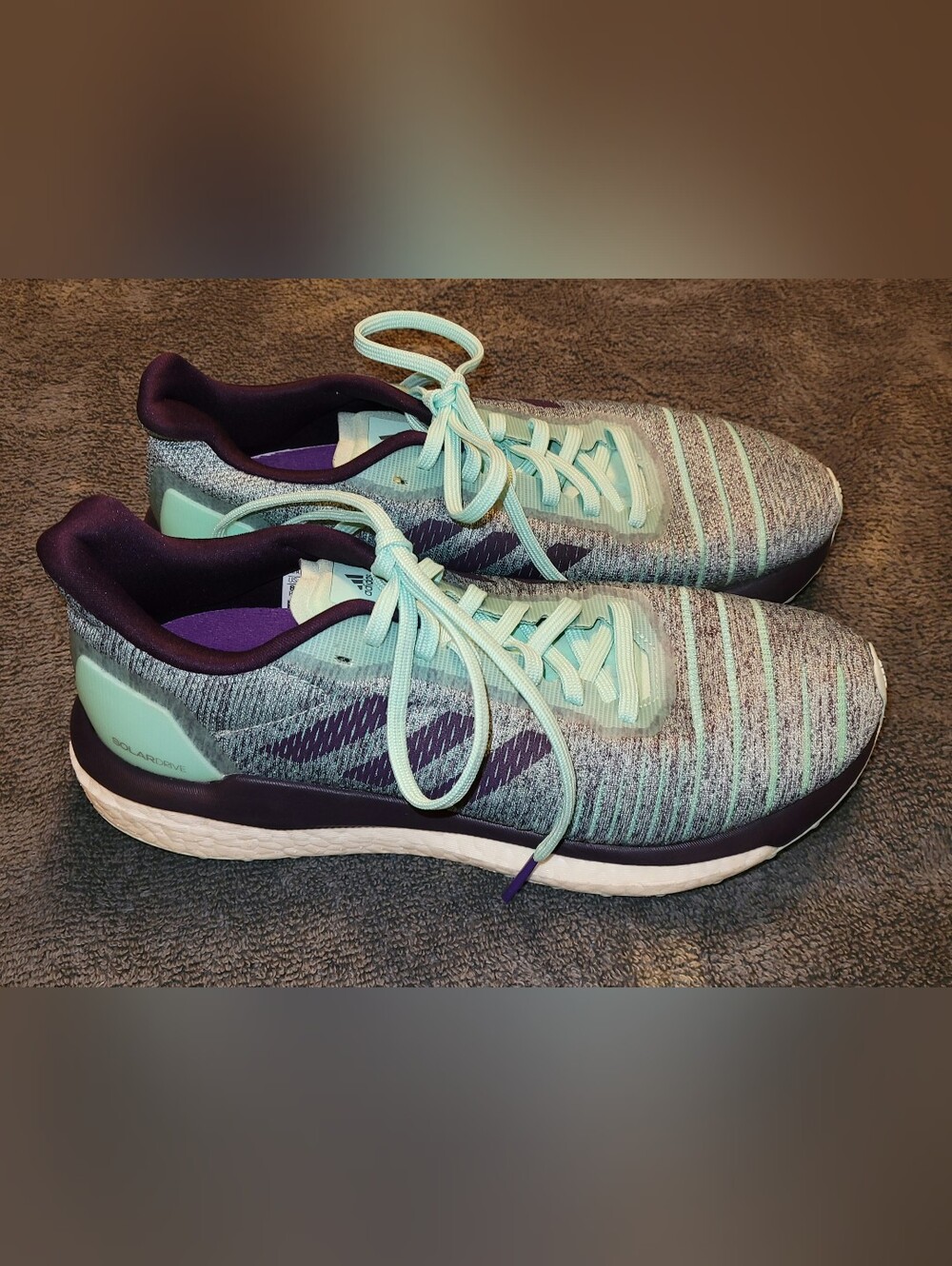 Adidas Women's Mint and Purple Running Sneakers